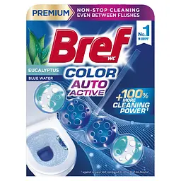 Туалетний блок для унітазу Bref Color Auto Active Евкаліпт 50 г (785457)