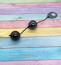 Вагінальні металеві кульки Domino Metallic Balls, Chrome Black - мініатюра 2