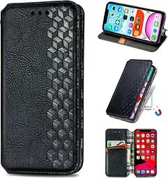 Чохол-книжка GETMAN Cubic Cover Case для Xiaomi Redmi Note 11/11S Black [85616] - мініатюра 3