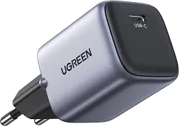 Зарядний пристрій Ugreen CD319 Nexode Mini 1 x USB 30 Вт Gan Type-C PD сірий (90666)