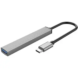 Концентратор Orico Type-C to USB3.0, 2xUSB2.0, TF (AH-12F-GY-BP) (CA913541)