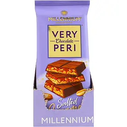 Шоколад Millennium Very Peri молочний з начинкою, подрібненим арахісом та солоною карамеллю 105г - мініатюра 3