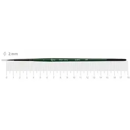 Пензель білка кругла 2080 № 1 коротка ручка Rosa Gallery