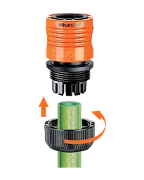 Конектор для поливального шланга 1/2" з системою "Aquastop" Claber 8602 - мініатюра 3