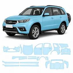Антигравійна захисна бронеплівка за лекалами для Chery Tiggo 3 II 2014-2019 - повний кузов
