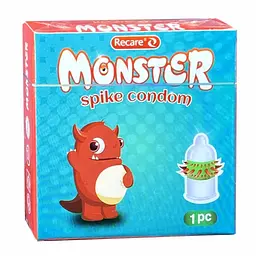 Презерватив Recare Monster Greenie Wink з шипами та вусиками - насолода для двох, 1 шт Recare Monster 101870