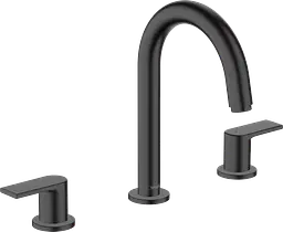 Змішувач Hansgrohe Vernis Shape для умивальника на 3 отвори з донним клапаном pop-up Matt Black 71563670 Чорний матовий