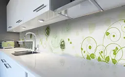 Кухонний фартух Смарагдове орігамі вінілова для кухні 65х250 см Абстракція Зелений Happy Pocket Z184537 - мініатюра 5