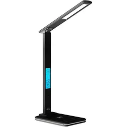 Настільна LED лампа Media-Tech Leditou MT222K 4W 6500K 15W QI з вбудованим WRL чорна