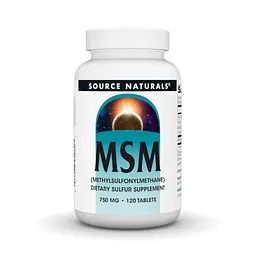 Метилсульфонілметан Source Naturals MSM with Vitamin C 750 mg, 120 таблеток