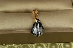 Кулон Xuping Jewelry Греза Сваровскі чорний камінь 1,9 см золотистий