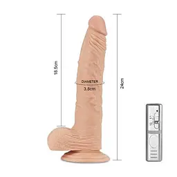 Вібратор Real Extreme Vibrating Dildo 9.5" - мініатюра 2