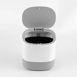 Відро для сміття настільне з кришкою МВМ My Home (MVM) 15x13.5x17.5 см біло-сіре (BIN-21 1,5L WHITE/GRAY) - мініатюра 5