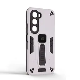 Чехол для Infinix Hot 60 5G, Proover, серый, с подставкой и магнитом, противоударный, ударопрочный, бронированный, панель-накладка, защита всего корпуса, термополиуретан (TPU) + поликарбонат (PC), ArmorStandart (ARM87290) - мініатюра 2