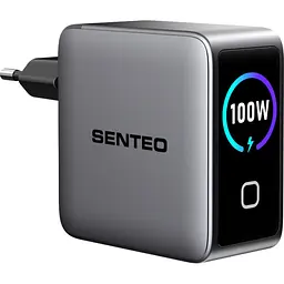 Мережевий зарядний пристрій Senteo Z-23 PD3.0+QC3.0 100 Вт GaN сірий космос [175182]
