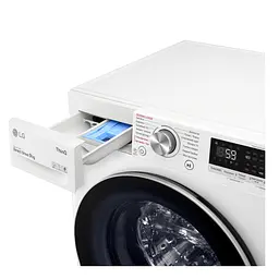 Пральна машина LG з фронтальним завантаженням F4V7VS1W, 9кг, 1400, A+++-30%, Пар, глибина 56см, Дисплей, Інвертор, Білий (F4V7VS1W) - мініатюра 14