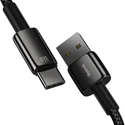 Кабель Baseus Tungsten Gold Fast Charging Cable USB to Type-C 66W 1m CATWJ-B01 Black - мініатюра 3