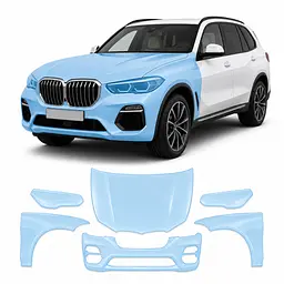 Антигравійна захисна бронеплівка за лекалами для BMW X5 G05 2018-2023 - передня частина авто (капот бампер фари крила)