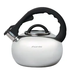 Чайник із свистком Kamille KM-0687 2.8 л чорний - мініатюра 1