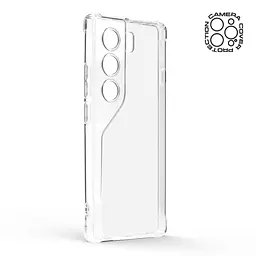 Прозрачный чехол для TECNO Camon 40 4G (CM5) с защитой камеры и усиленными бортами, тонкий, силиконовый, бесцветный, ударопрочный, противоударный бампер с закрытой камерой, ArmorStandart (ARM88896) - мініатюра 2