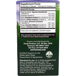 Щоденна підтримка імунітету комплекс із 7 грибів Fungi Perfecti Stamets 7 Daily Immune Support 30 вегетаріанських капсул - мініатюра 2