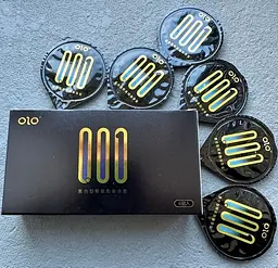 Ультратонкі презервативи OLO з мастилом на водній основі Olo Olo тонкі black 101874