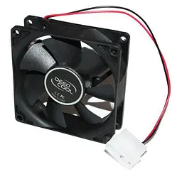 Вентилятор 80 мм, DeepCool XFAN 80, чорний, 80х80х25 мм, 1800 об/хв, 20.3 дБ, Molex, гідродинамічний підшипник (DP-FDC-XF80)