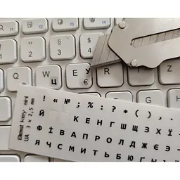 Наклейка на клавіатуру BestKey мініатюрна прозора, 56, чорний (BKm3BlTr) - мініатюра 2