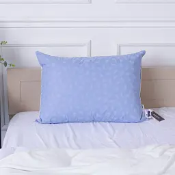 Подушка пухова MirSon Karmen №1803 Bio-Blue м'яка пух 90% 40х60 см біло-блакитна (2200003011692) - мініатюра 7