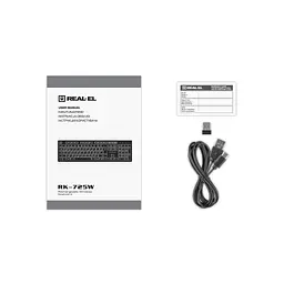 Клавіатура REAL-EL RK-725W Wireless/Bluetooth Black (EL123100061) - мініатюра 8