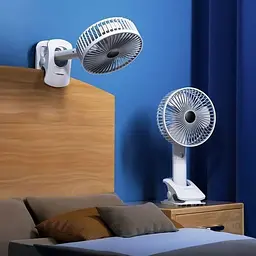 Вентилятор портативний Desktop Fan Multi Function / Акумуляторний вентилятор на прищіпці / Вентилятор міні на USB - мініатюра 4