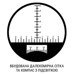 Водонепроникний бінокль Rebuff 7x50 з компасом та далекомірною сіткою - мініатюра 10