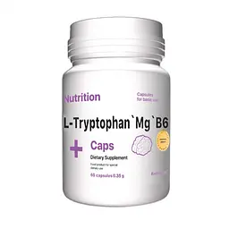 Амінокислота EntherMeal L-Tryptophan`Mg`B6, 60 капсул