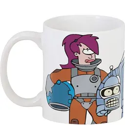 Кухоль GeekLand Футурама Futurama 02.51 Бендер Туранга Ліла.273 330 мл білий - мініатюра 3