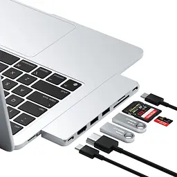 Адаптер Satechi USB-C Pro Hub Slim Silver (ST-HUCPHSS) - мініатюра 5