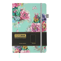Блокнот діловий Buromax Cherie А5 96 арк. без лініювання обкладинка штучна шкіра синій (BM.295005-14) - мініатюра 2