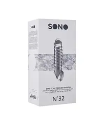 Насадка на пеніс Sono Shots No.32 15 см (прозорий) - мініатюра 3