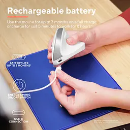 Мишка Trust Bayo+ Ergonomic Wireless/Bluetooth White (25399) - мініатюра 9