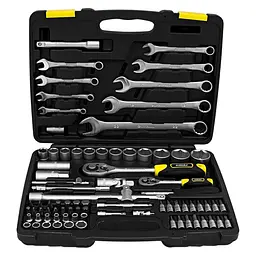 Набір насадок торцевих і біт Sigma 1/4", 1/2" 82 шт CrV Taiwan (6001021) - мініатюра 3