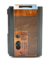 Радіо з ліхтариком/USB/SD/акумулятором Golon RX-381/2 аналогове USB/SD Коричневий (1920775263) - мініатюра 6