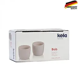 Набір підставок для яєць KELA Bob 5х4,5 см 2 шт порцелянові бежеві (12118) - мініатюра 2