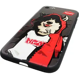 Чохол-накладка PUZOO TPU Case with UV Printing Hip Hop iPhone 7/8/SE 2020 MC Husky Black - мініатюра 4