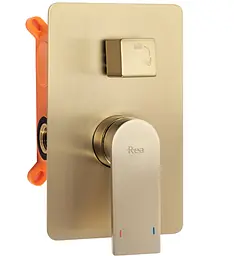 Душова система прихованого монтажу Rea Verso + Box brushed gold REA-P9150, Золотий - мініатюра 2