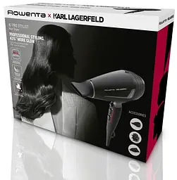 Фен Rowenta x Karl Lagerfeld K/Pro Stylist, чорний (CV888LF0) - мініатюра 8