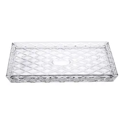 Блюдо для закусок Lirmartur скляне 24,5*20,5*2 см, diamond Yiwu HP-YH-39 - мініатюра 2