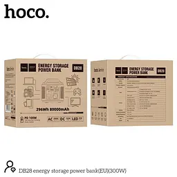 Портативна зарядна станція Hoco DB28 80000mAh (300W) Серо-червона - мініатюра 10