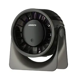 ARDESTO Вентилятор FT-M95B настільний, 12см, дисплей, аккумулятор, USB-A Type-C, сірий - мініатюра 2