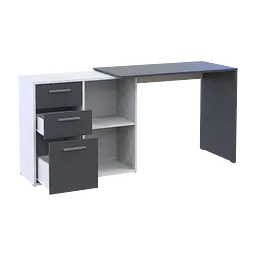 Офісний стіл Doros T8 Білий/Графіт 100х83х75 (41516125) - мініатюра 4