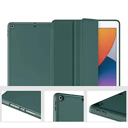 Чохол-книжка BeCover Tri Fold Soft TPU Silicone для Apple iPad Air 4 10.9 2020/2021 Dark Green (706870) - мініатюра 3