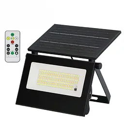 Вуличний LED прожектор Yiwu на сонячних батареях 100 Вт, 80 LED, IP65, з датчиком руху HP-5-57 - мініатюра 2